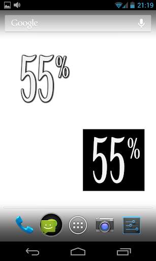 Percentage battery widget screenshot 2