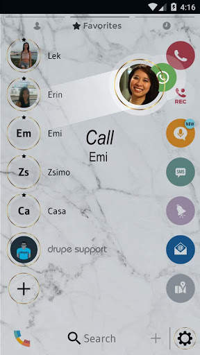 Marble White Phone Dialer Theme screenshot 5