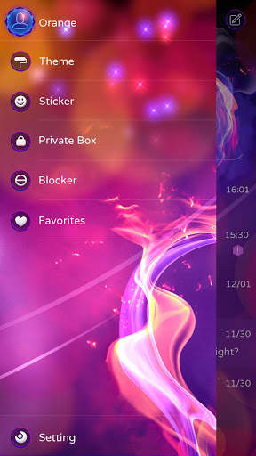 GO SMS PRO FIERY HEART THEME screenshot 5