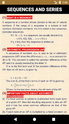 MATHEMATICS COMPENDIUM - FREE VERSION screenshot 7