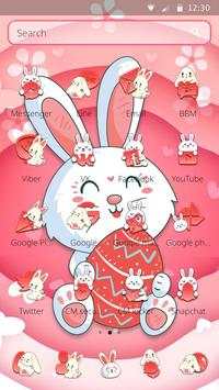 Pink Cute Bunny Launcher Theme screenshot 6