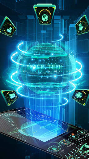 3D earth space tech theme screenshot 5