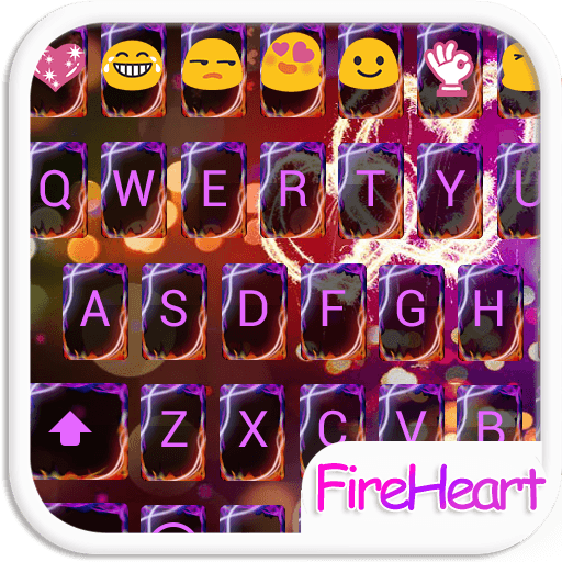 Fire Heart Emoji Keyboard Skin icon