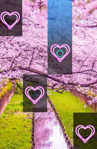 Pink Piano Sakura Tiles Leaf Live HD  Tree Game screenshot 2