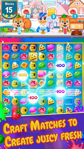 Fruit Shake - Adventure Match 3 jam game Free screenshot 1