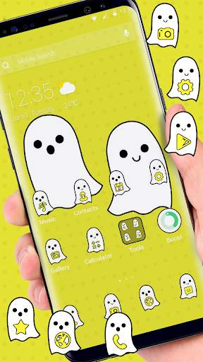 Anime Elfin Snap Cute Yellow Cartoon LauncherTheme screenshot 4