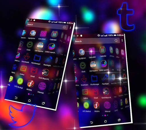 Neon Colorful Launcher Theme screenshot 5