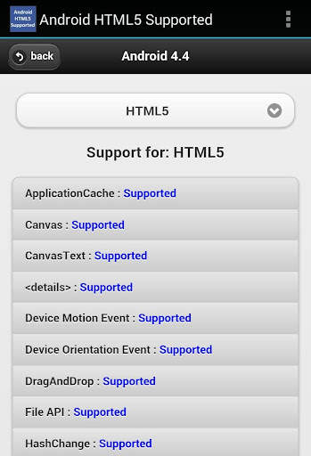 HTML5 Supported for Android -Check browser support screenshot 10