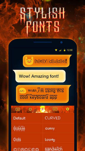 Skull Hellfire Keyboard Theme screenshot 3