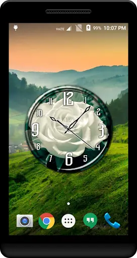 White Rose Clock Live WP 3 تصوير الشاشة