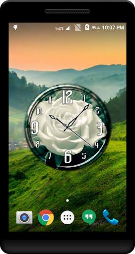 White Rose Clock Live WP screenshot 3
