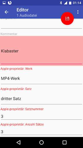 Classical Music Tagger ("open source", werbefrei) screenshot 3