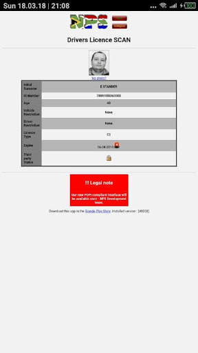 NPS-SADL (South African Drivers Licence) Scanner screenshot 4