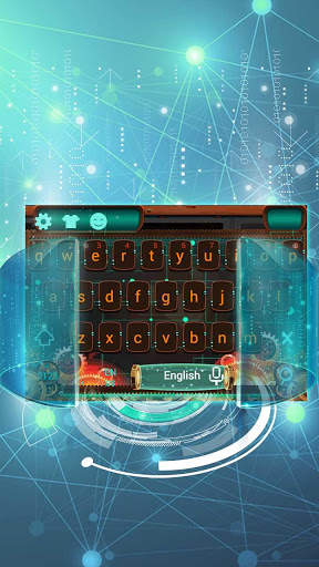 Starry Circuit Board Current Tech Keyboard Theme स्क्रीनशॉट 3