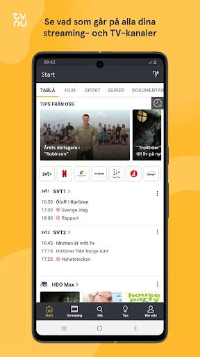 tv.nu - streaming & TV screenshot 1
