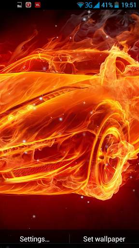 Cars on fire Live Wallpaper screenshot 1