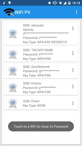 WiFi Password Viewer [ROOT] screenshot 1