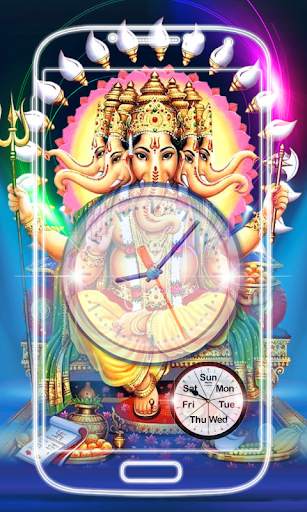 Ganesh Clock Live Wallpaper screenshot 2