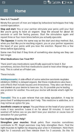 Premature Ejaculation : Information and Tips screenshot 5