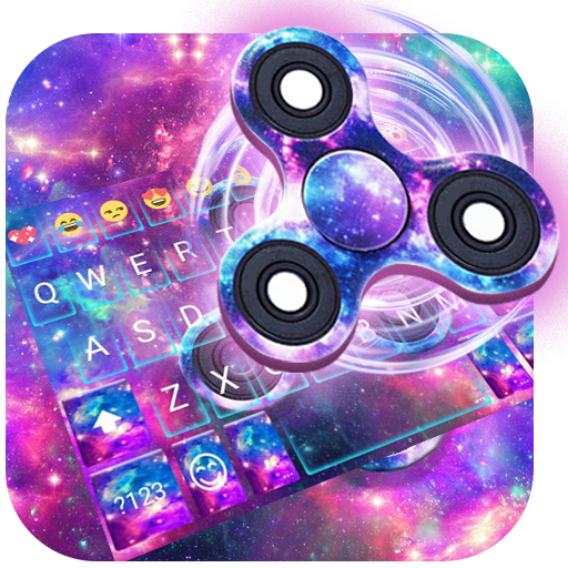 Fidget Spinner Galaxy Emoji Keyboard Theme🔥 icon