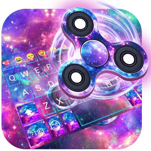 Fidget Spinner Galaxy Emoji Keyboard Theme🔥 1.0.4