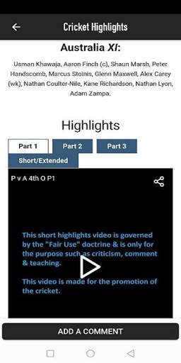 Cricket Highlights screenshot 2