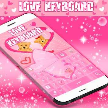 Pink Love Keyboard Free 1 تصوير الشاشة