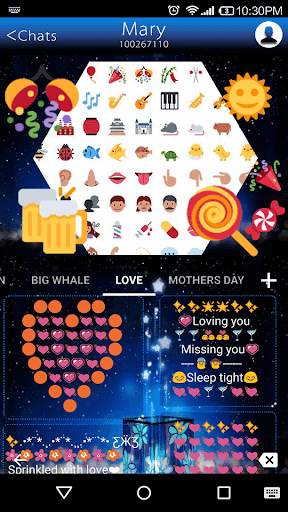 Starry Love Emoji Keyboard स्क्रीनशॉट 4