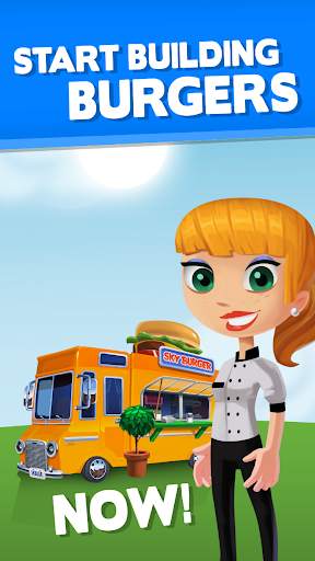 Sky Burger 🍔 Endless Hamburger Stacking Food Game screenshot 5