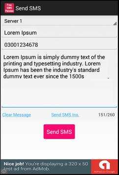 Free SMS To Pakistan screenshot 1