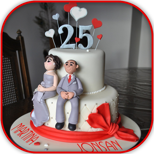 Name On 3D Anniversary Cake icon