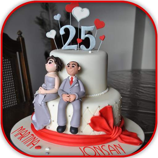 Name On 3D Anniversary Cake 1.0