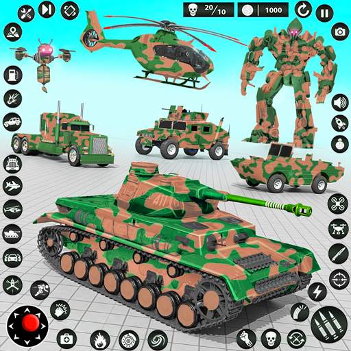 Army Tank Robot Car Games: 1.36