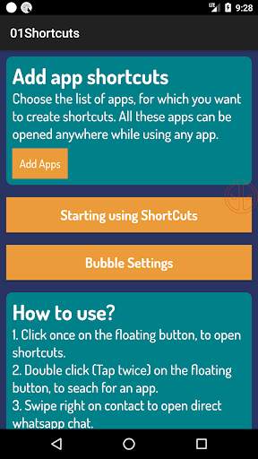 01Shortcuts - Quick Shortcut Maker - App Search screenshot 7