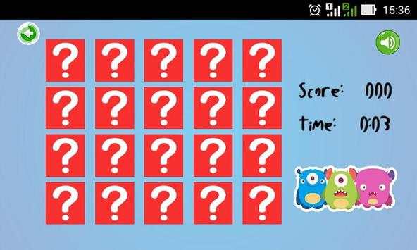 memory monster games screenshot 3