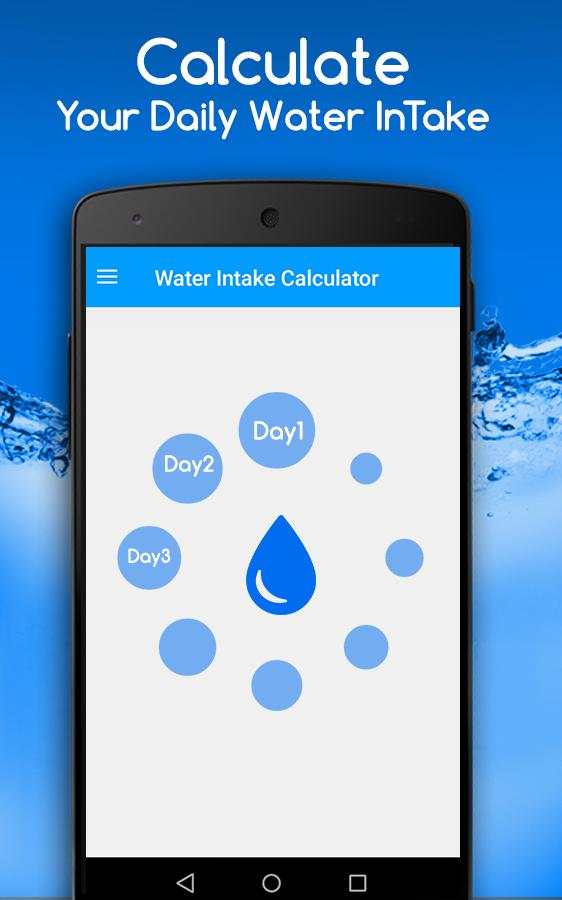 Water intake calculator screenshot 3