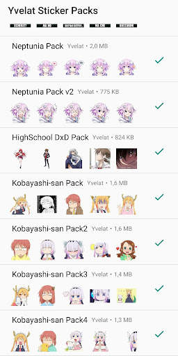 Anime Stickers for WhatsApp - by Yvelat screenshot 1
