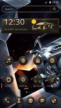 Gold and black car theme for cool man screenshot 5