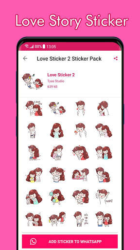 Love Story Stickers for WhatsApp ❤️ WAStickerApps screenshot 5