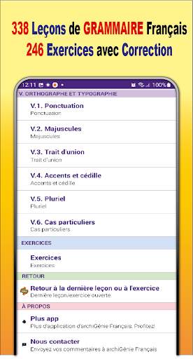 Grammaire Français   Exercices screenshot 2