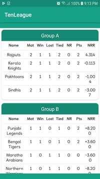 T 10 Cricket League Schedule 2018 screenshot 8