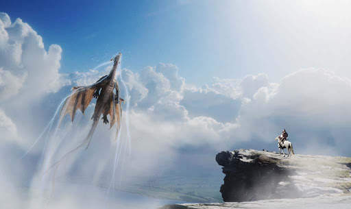 Fire Flying Dragon Simulator Warrior Sky Rider 3D screenshot 5