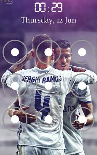 Sergio Ramos Pattern Lock Screen screenshot 3