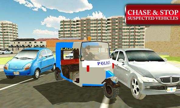 Police Tuk Tuk Rickshaw Sim screenshot 1