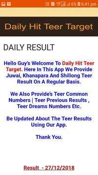 Daily Teer Hit Target screenshot 4