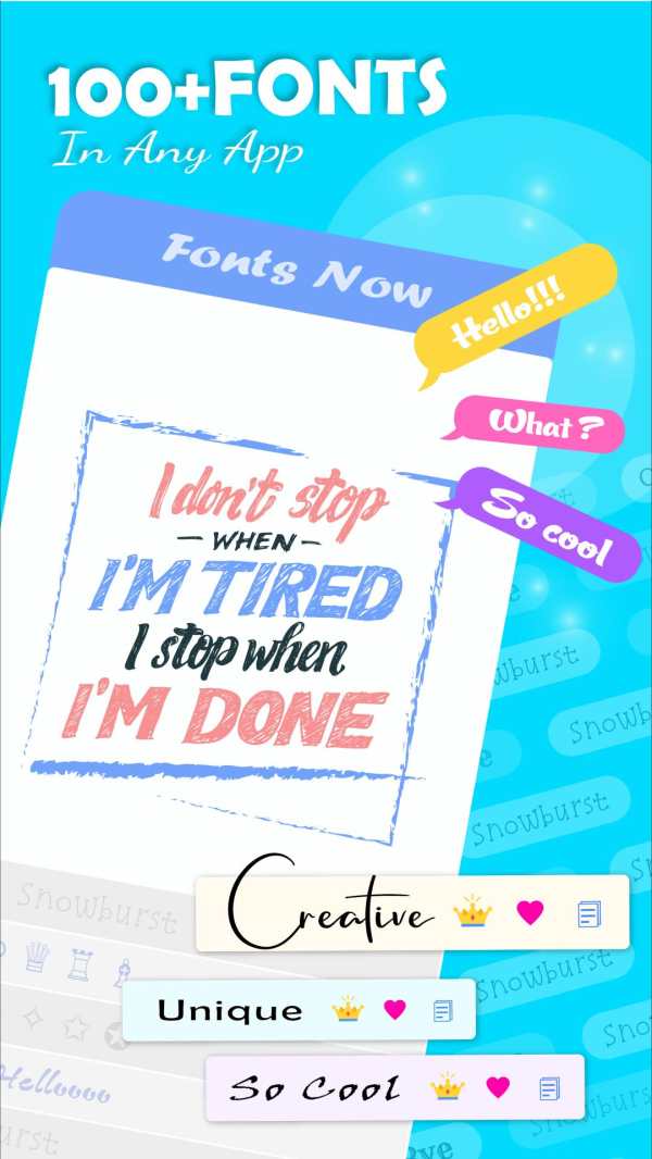 Fonts Now: Keyboard fonts & emoji screenshot 1