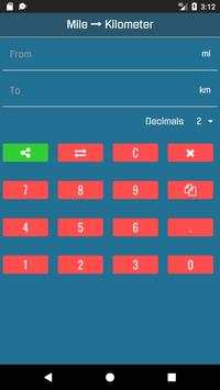 Miles to Kilometer Converter screenshot 1
