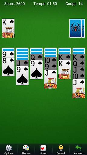 Spider Lite - tout nouveau jeu de cartes solitaire screenshot 3
