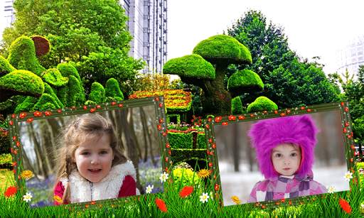 Awesome Double Photo Frame Garden Wale Application screenshot 10