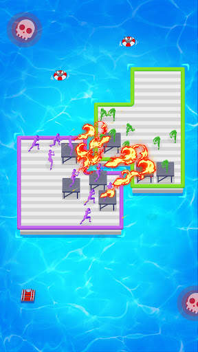 Raft Defense：Crazy War 3D screenshot 2